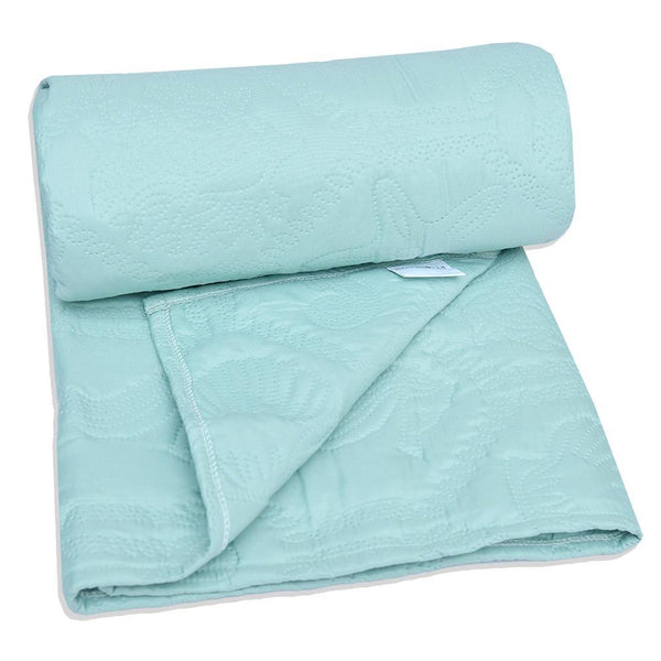 SPW Home Hyacinth Quilted Bed Spread Bedspread SLEEP DOWN Turquoise 40X79 Inches
