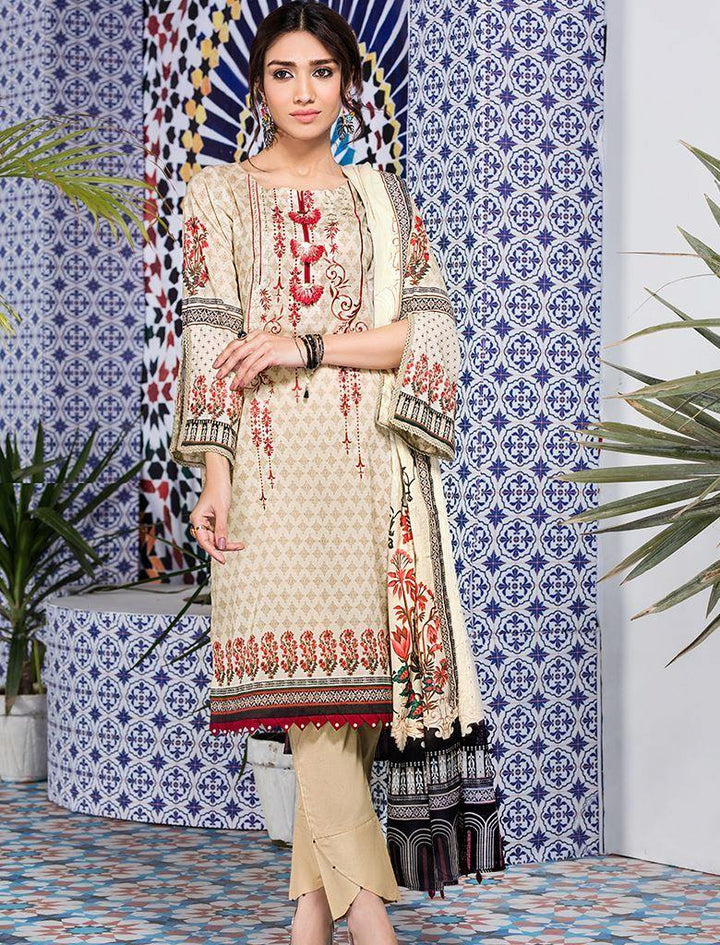 Women's Honey Hues KL - 4102 Digital Printed Lawn Dupatta